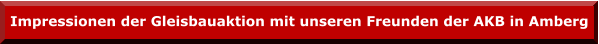 Impressionen der Gleisbauaktion mit unseren Freunden der AKB in Amberg
